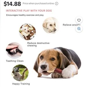 🐾 Hoopet Dog Chew Toy Bone🐾
